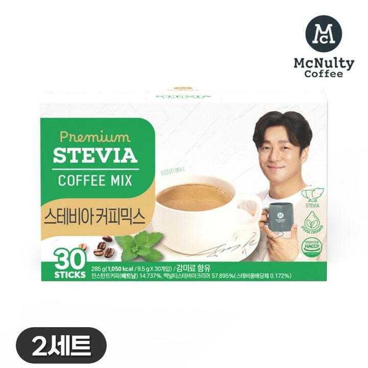 [G]맥널티 스테비아 커피믹스 30개입 x2세트 /커피/믹스커피