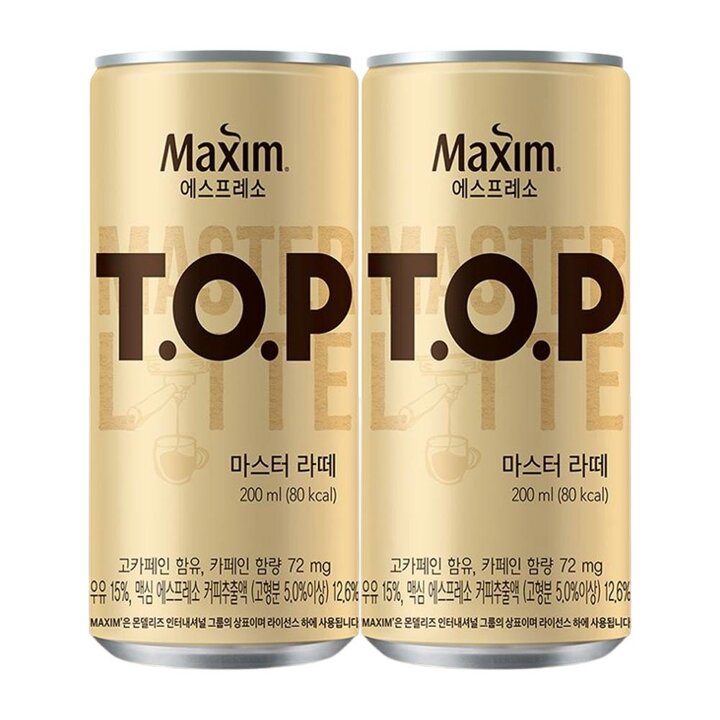 맥심 티오피 마스터라떼 200ml 36캔