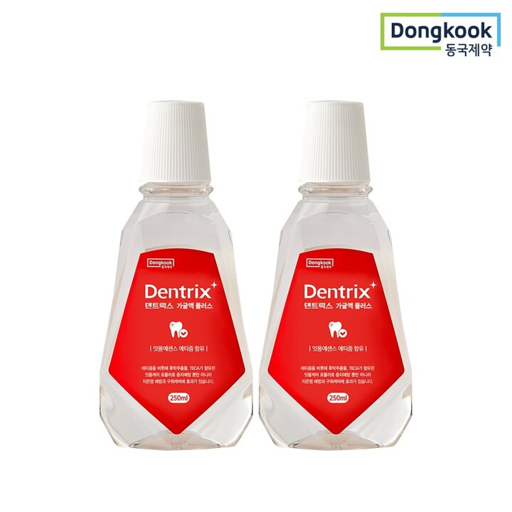[동국제약] 덴트릭스 구강청결제 잇몸케어 입냄새제거 가글액 플러스 250ml 2개