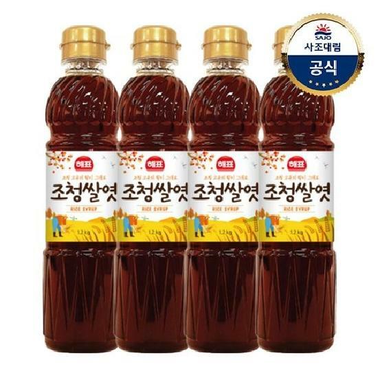 사조대림ㅣ조청1.2kg(쌀엿) x4개