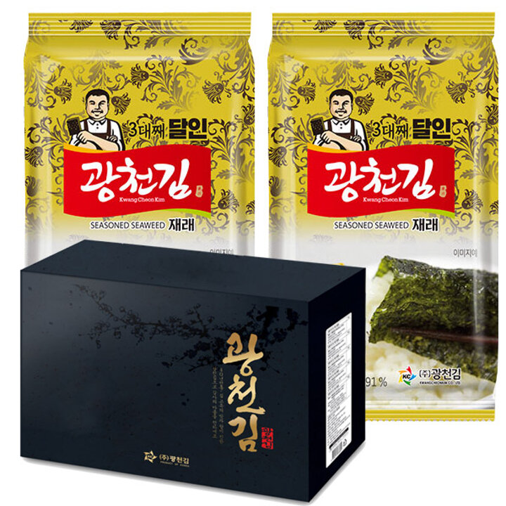 [G]광천김 달인 재래김 도시락김 16봉 선물세트/조미김/구운김