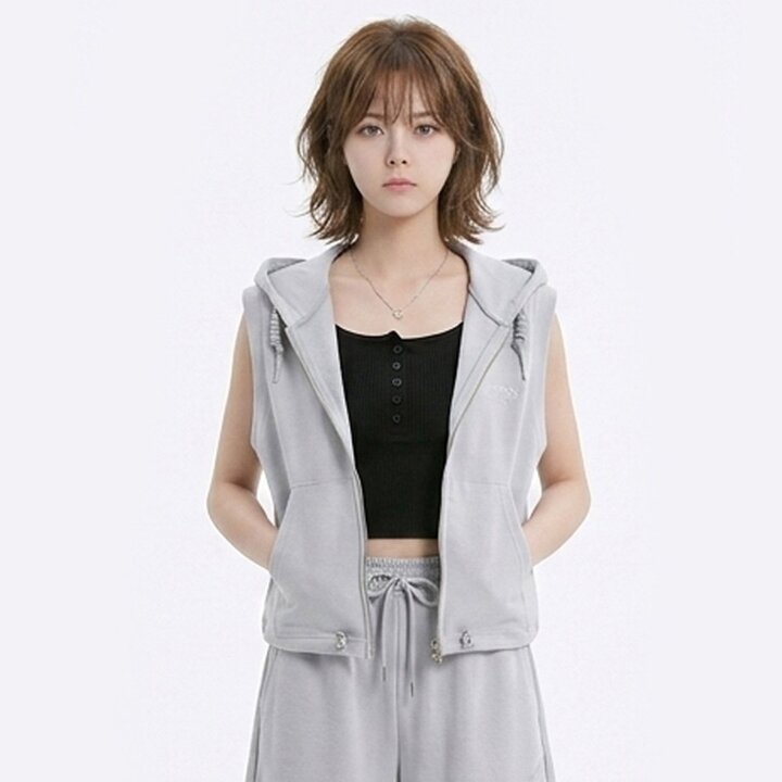 (신세계하남점)웬디 후드 집업 베스트 조끼 W4M42VT03