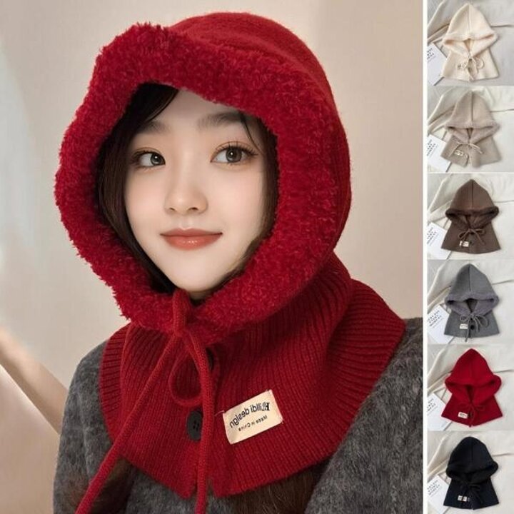 아트박스/신상오픈런 여성용 클래식 라벨 패치 바라클라바 모자