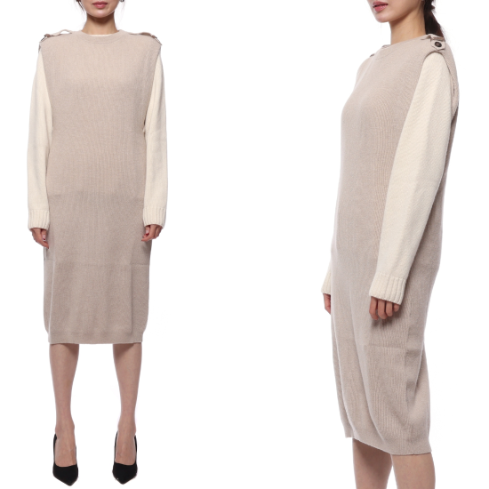 [브루넬로쿠치넬리] 22FW 여성 모닐리 캐시미어 민소매 원피스 (YM12173A80P C9504 22F)