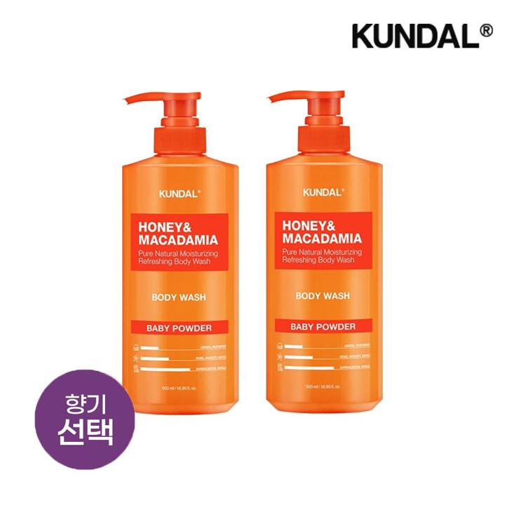 쿤달 허니 앤 마카다미아 퓨어 바디워시 500ml x2개 (선택)