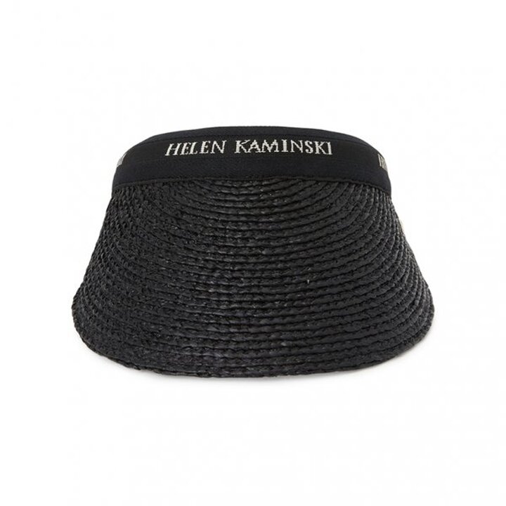 헬렌카민스키 비앙카 10 여성 바이저 HAT50265 CHARCOAL BLACK LOGO
