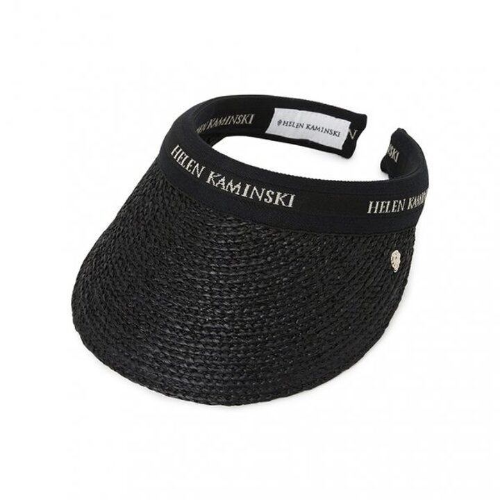헬렌카민스키 비앙카 10 여성 바이저 HAT50265 CHARCOAL BLACK LOGO