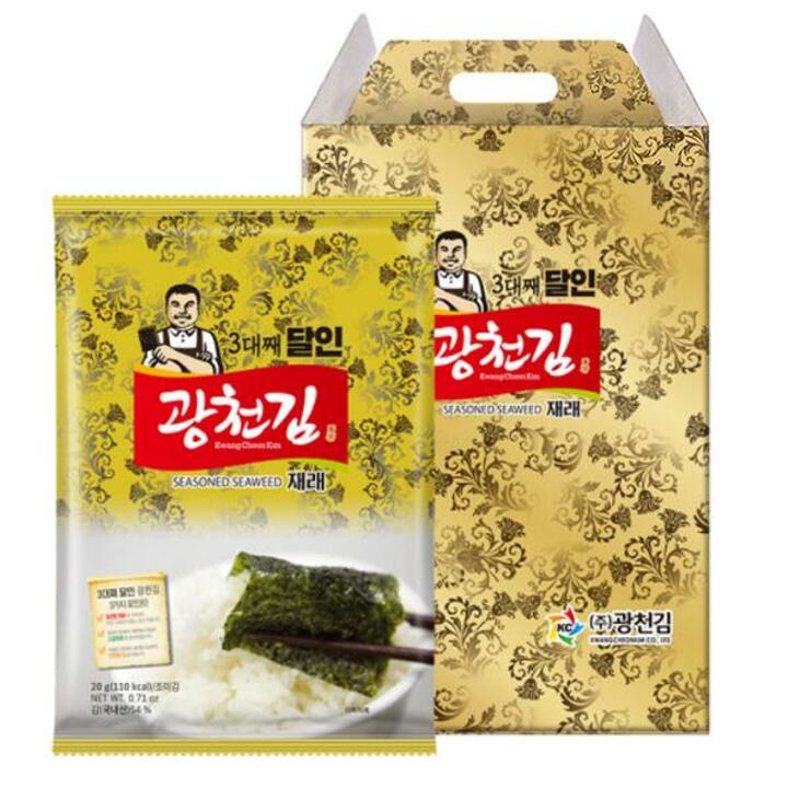 광천김 달인 재래김 전장김 10봉 선물세트/조미김/구운김