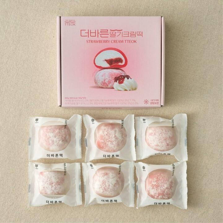 더바른 딸기크림떡 1box 개별포장 국내산 딸기모찌