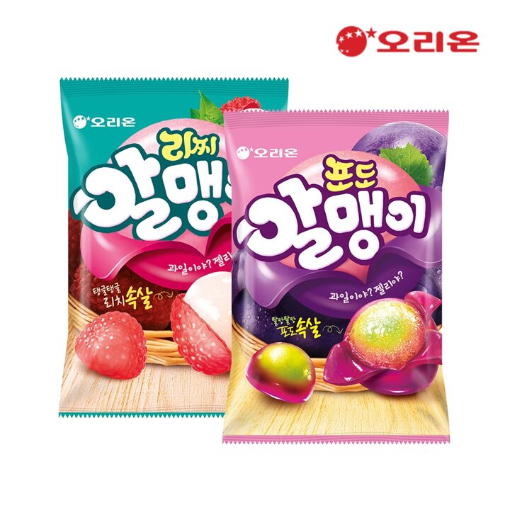 오리온 포도알맹이(67g) 10개 + 리찌알맹이(67g) 10개