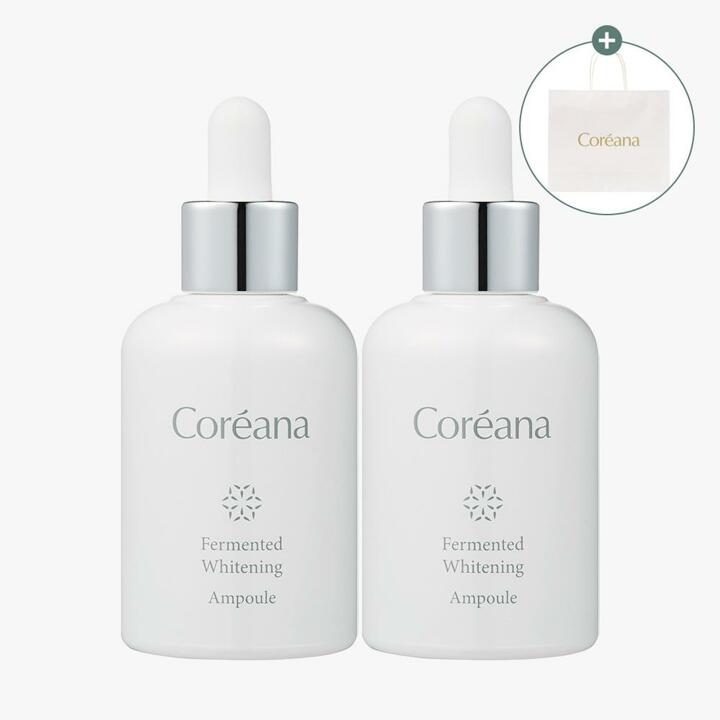 코리아나 발효 화이트닝 앰플 50ml, 1+1 [증정]쇼핑백(중)