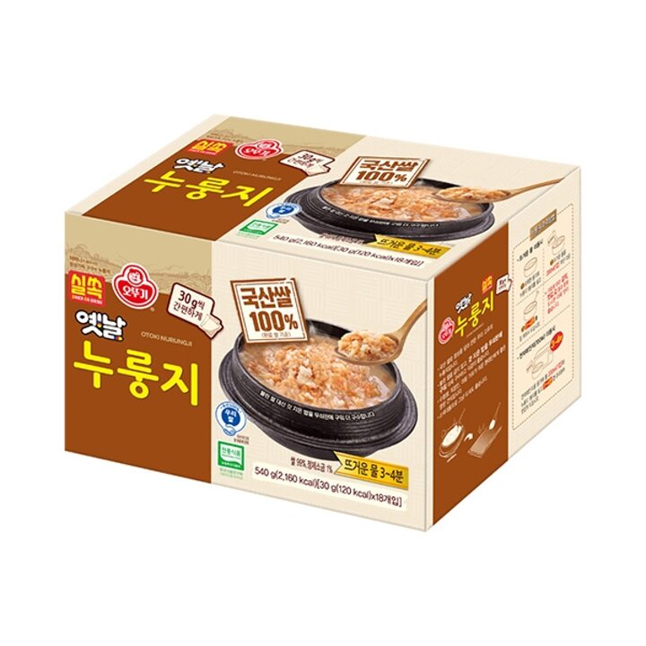 오뚜기 옛날 구수한누룽지 30g x 18개