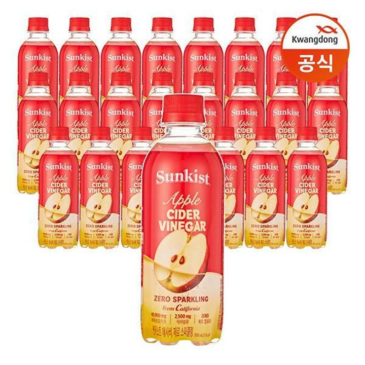 [광동직송] 썬키스트 애사비 제로 스파클링 350ml x 24개 (유/무라벨 랜덤)