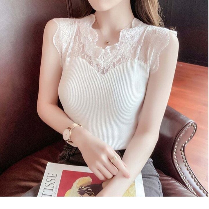 모노무드 쥬디제이 정장나시 나시 슬리브리스 레이스나시