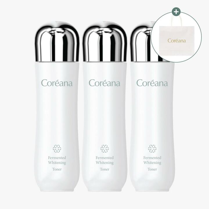 코리아나 발효 화이트닝 토너 150ml 3개 [증정]쇼핑백(중)
