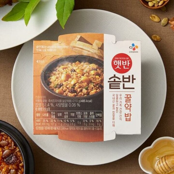 (신세계의정부점)CJ 햇반솥반 꿀약밥 210gX18개ㅡ1박스