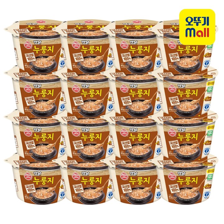 [오뚜기] [1BOX] 옛날 구수한 누룽지 (용기) 60g 16개