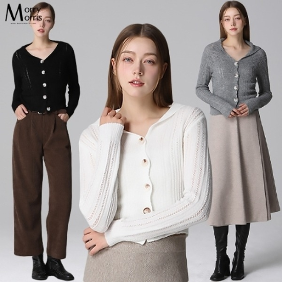 [모리모리스(Morry Morris)] 세일러 펀칭 가디건19028080588590