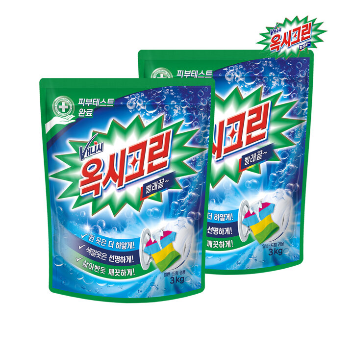 옥시크린 분말 표백제 3kg x 2개