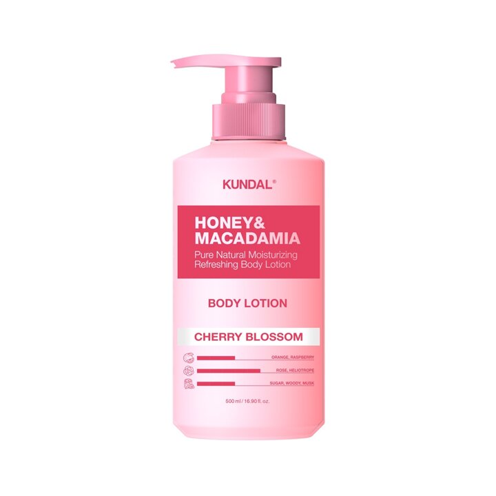 쿤달 허니 앤 마카다미아 퓨어 바디로션 체리블라썸 500ml x1개