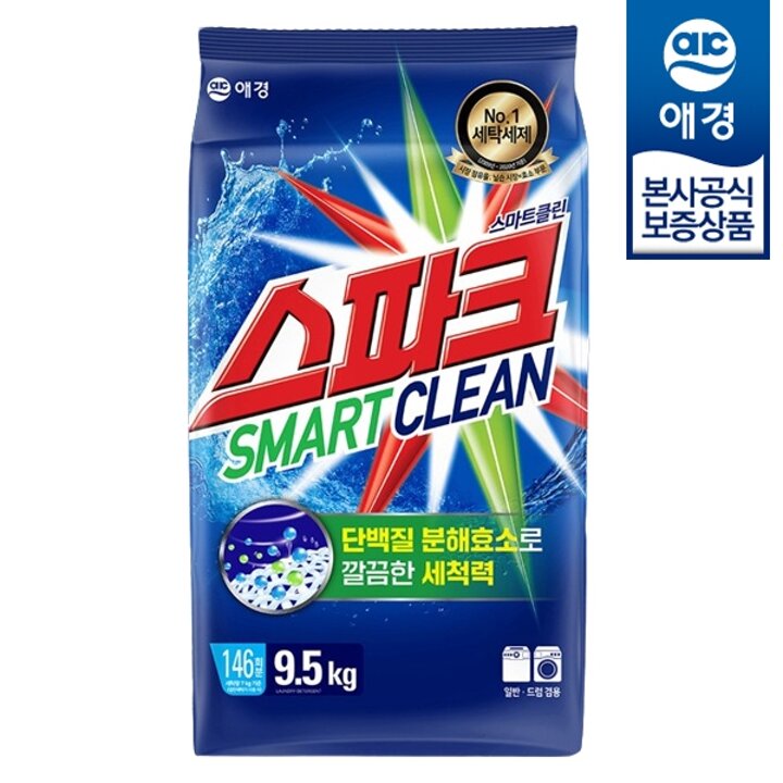 [애경] 스파크 세탁세제 리필 9.5kg x1개
