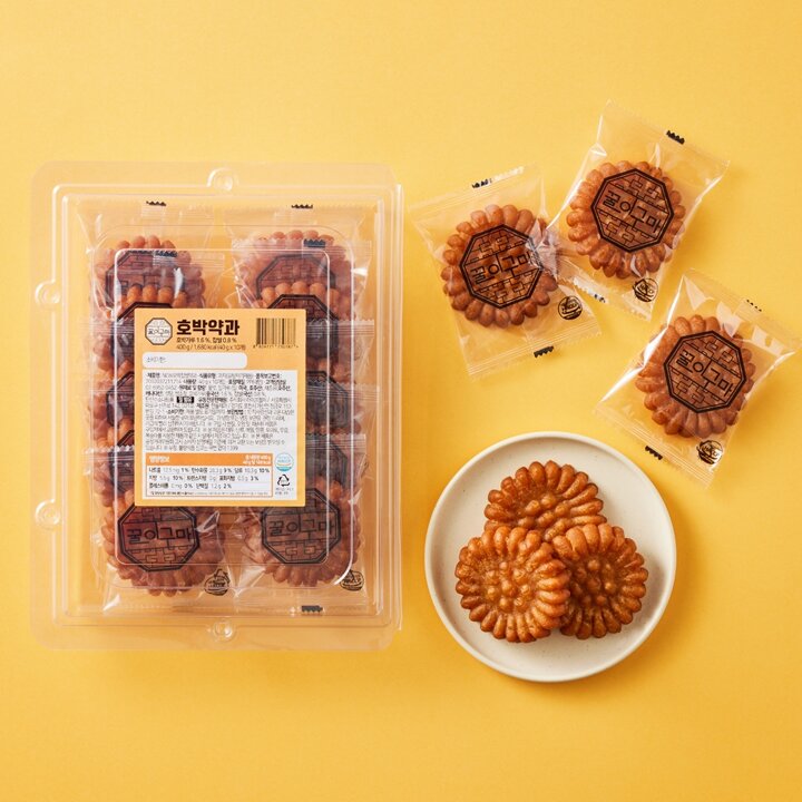 [꿀이구마] 호박 찹쌀 약과 40g, 10개