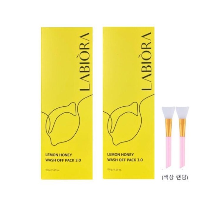 [라비오라]배종옥레몬꿀팩3.0시즌3레몬허니워시오프팩150g*2개+스파출러2개(색상랜덤)