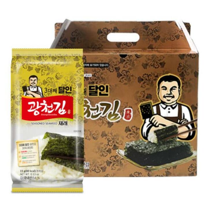 광천김 달인 8호 재래김 식탁김 12봉/조미김/구운김