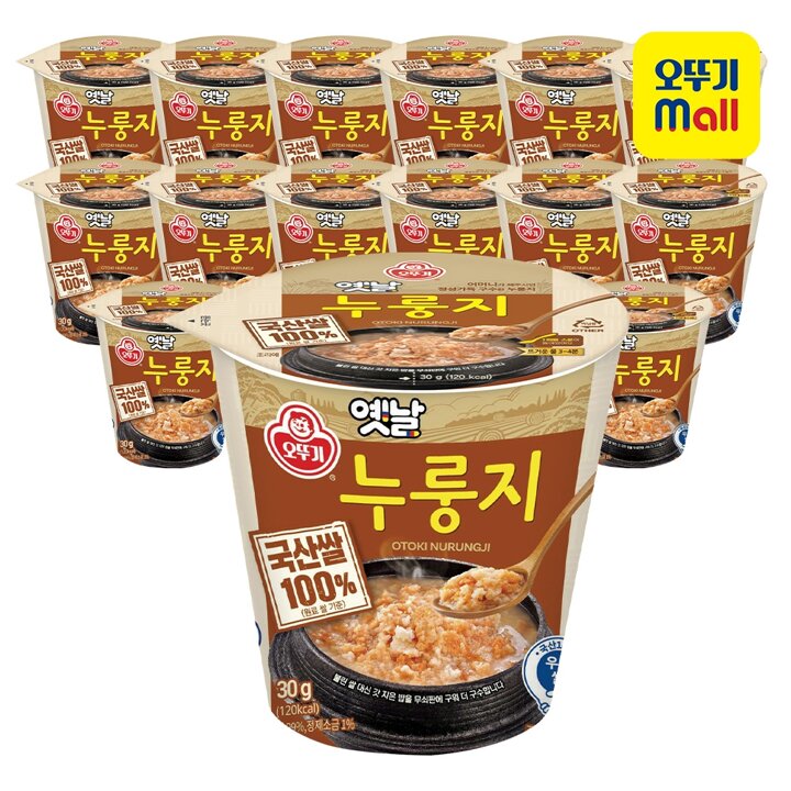 [오뚜기] [1BOX] 옛날 구수한 누룽지(용기) 30g 18개