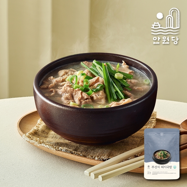 [안원당] 부산 돼지국밥 730g x 4 (2.92Kg)