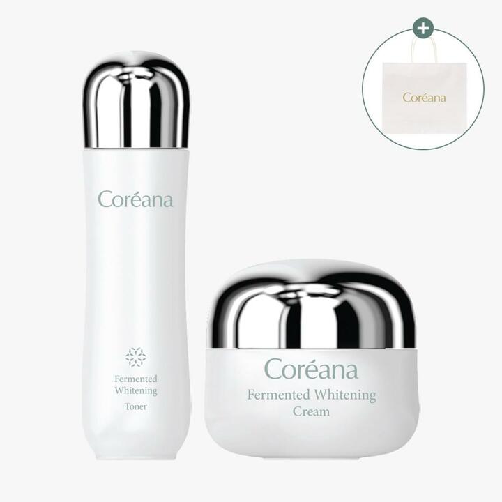 코리아나 발효 화이트닝 토너150ml + 크림50ml [증정]쇼핑백(중)