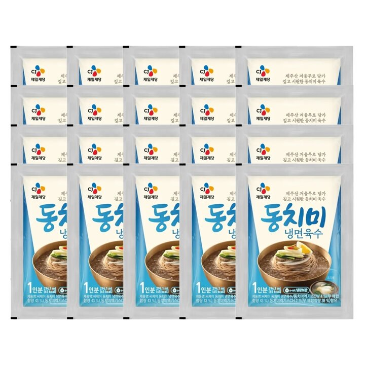 CJ제일제당 동치미 냉면육수 300g x20개