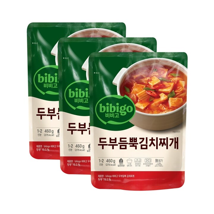 CJ 비비고 두부듬뿍김치찌개460g x3개
