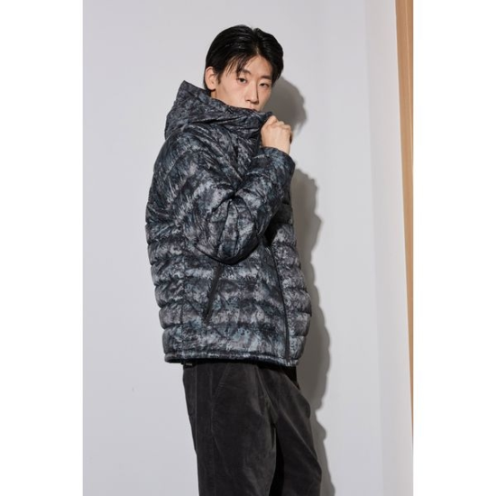 A9722_1MEN [하프클럽/버커루]까뮤 프린트 경량 후드 다운 점퍼 B254DW030P -P408818397