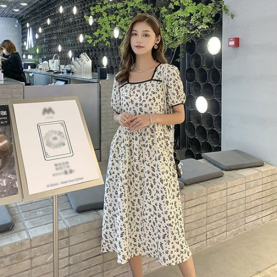 결혼식하객룩 여름 버반팔 하객 룩 데일리 예쁜 롱 원피스