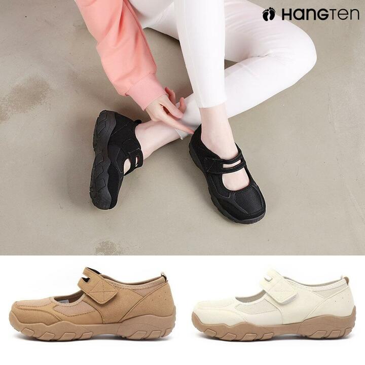 행텐 HT-5611 여성용 통기성 좋은 메쉬 메리제인 운동화 스트랩 스니커즈 워킹화