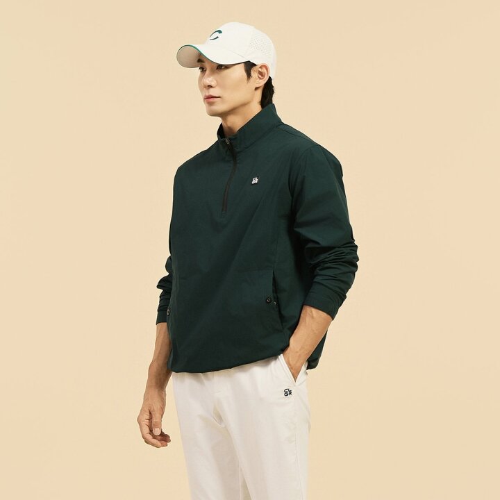 (대전신세계)[챌린저] 남성 에센셜 반집업 하이넥 윈드브레이커 우븐탑