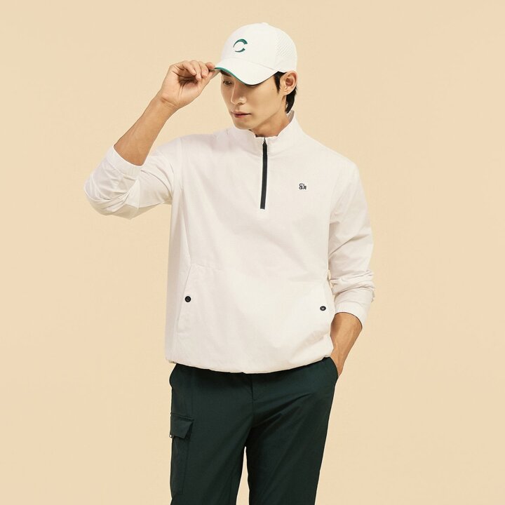 (대전신세계)[챌린저] 남성 에센셜 반집업 하이넥 윈드브레이커 우븐탑