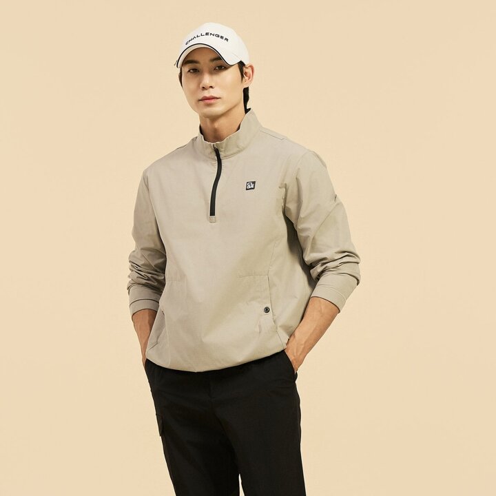 (대전신세계)[챌린저] 남성 에센셜 반집업 하이넥 윈드브레이커 우븐탑