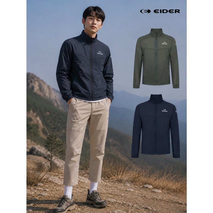 (신세계하남점)EIDER POP 윈디 남성 스텐넥 경량 자켓 DMM25187