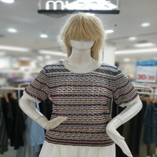 무자크 세이브존09 스판짱장 니트 반팔 티 MQ6WKT13