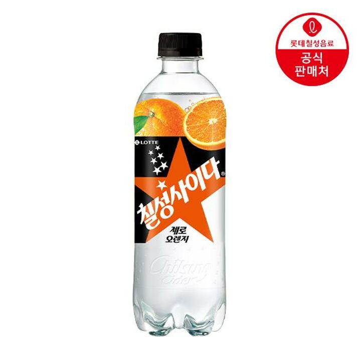 [본사직영] 롯데 칠성사이다 제로 오렌지 500ml x  18입