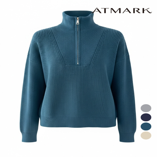 ATMARK 윈디하프집업빅카라니트AA59KN014G