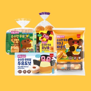 키키오븐 순수한 1A우유 모닝롤/식빵 4봉