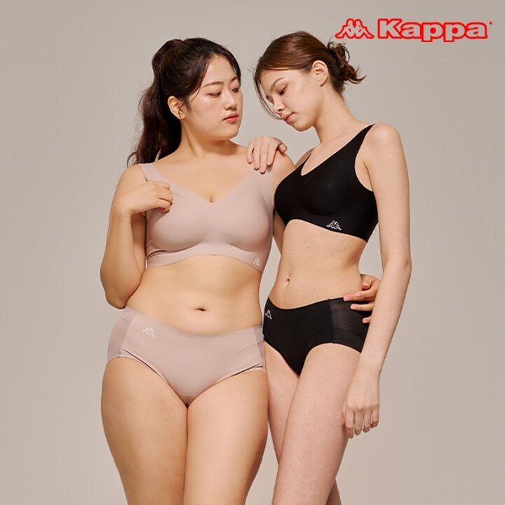 [제로퓨즈] 카파 여성 빅사이즈 에어리 퓨징 노쇼 브라팬티 8종 세트