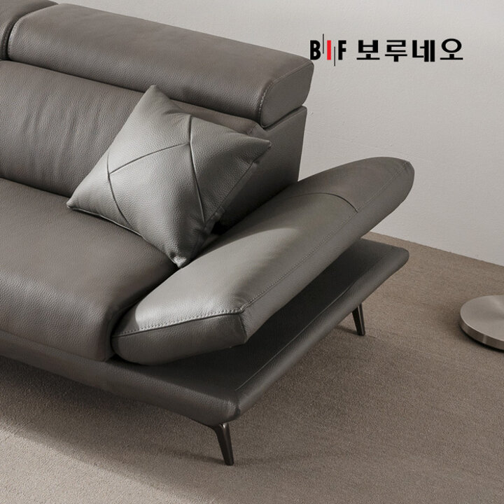 BIF보루네오 디에르 레브 천연통가죽 6인 소파+스툴
