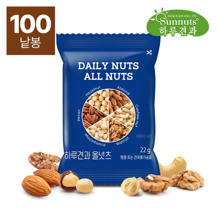 [하루견과] ONLY 순수견과 올넛츠 22g 100봉