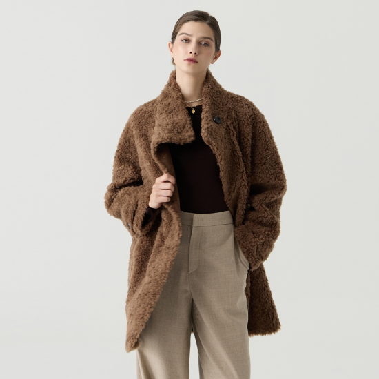 [리오벨] 25FW 호주산 양모100 케이프 코트