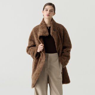 [리오벨] 25FW 호주산 양모100 케이프 코트