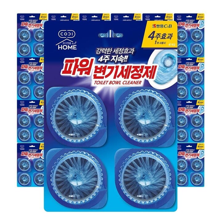 쌍용씨앤비 코디앳홈 파워 변기세정제 4입 20개